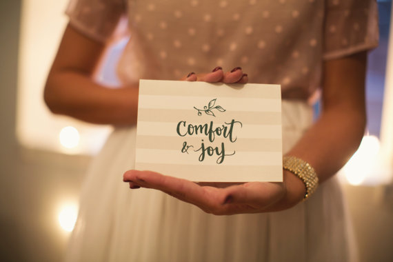 comfort & joy holiday card