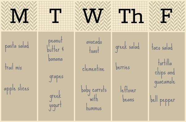 work lunch meal plan